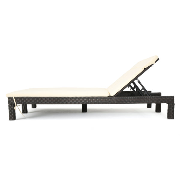 Latitude Run® Jarrick Wicker Double Reclining Chaise Lounge with